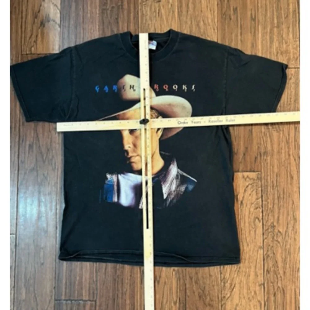 Garth Brooks Fresh Horses Oklahoma Hanes Beefy-T Mens Graphic T-Shirt Black L‎